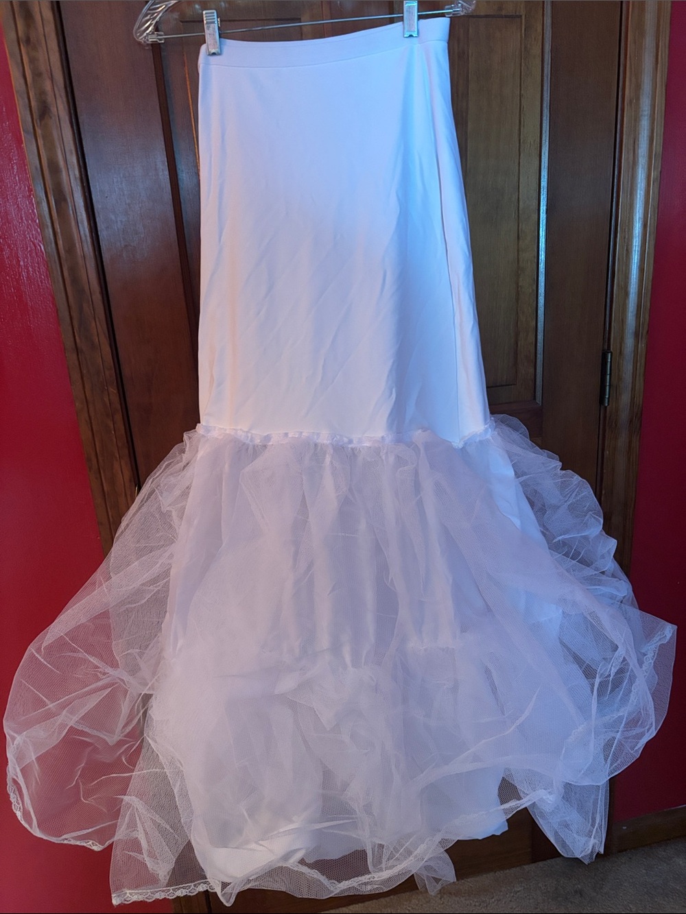 Ladies White Tulle Mermaid Dress Slip